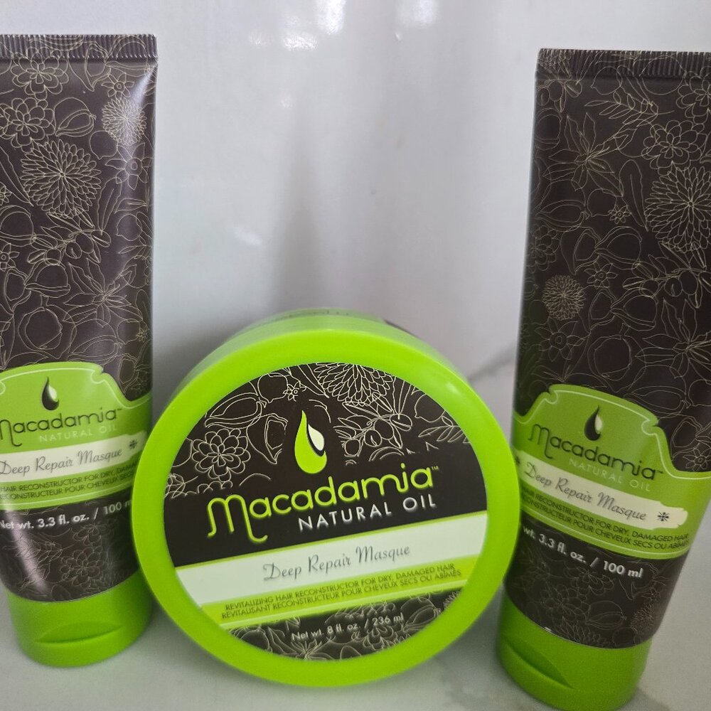 Macadamia Natural Deep Repair Hair Masque 3PC BUNDLE